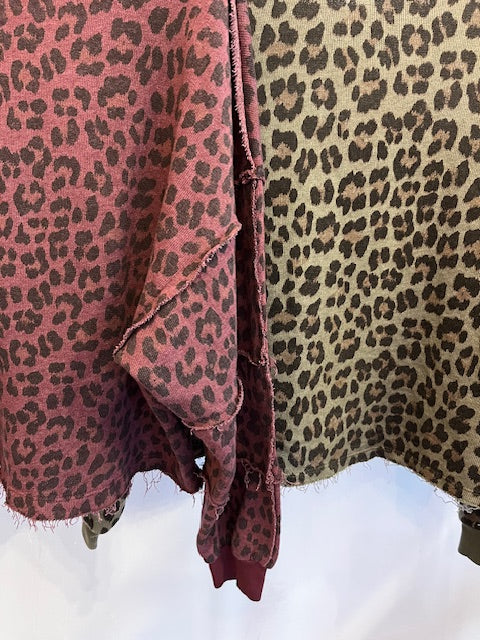 Leopard Print Cotton Sweatshirt