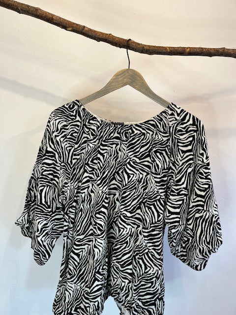 Animal print blouse