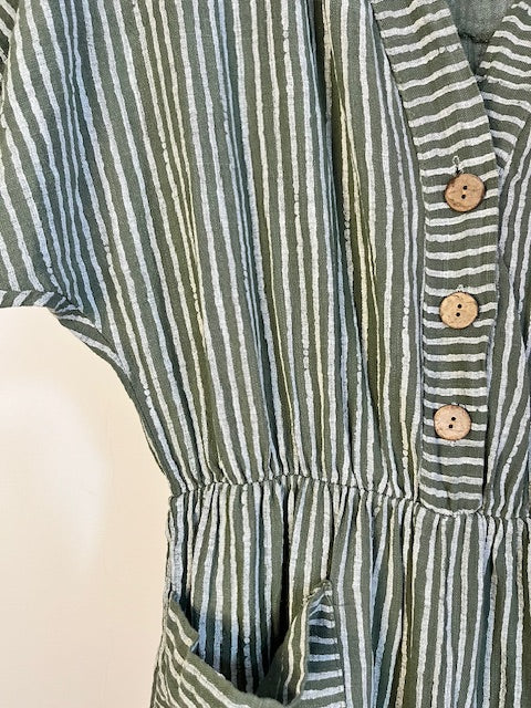 Striped Cotton Jumpsuit