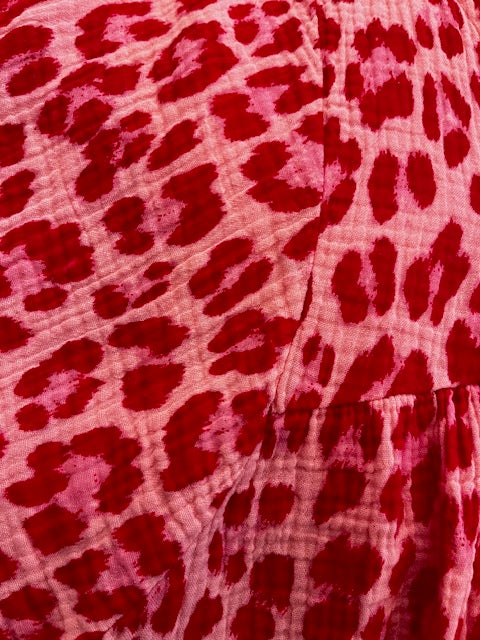 Cotton leopard print dress
