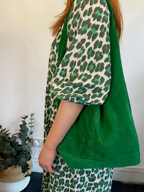 Cotton leopard print dress