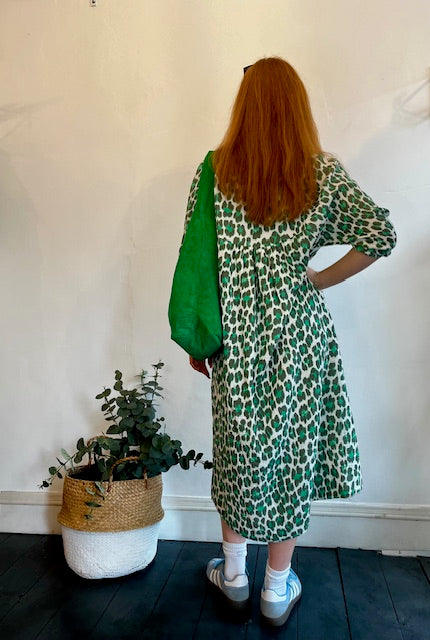 Cotton leopard print dress