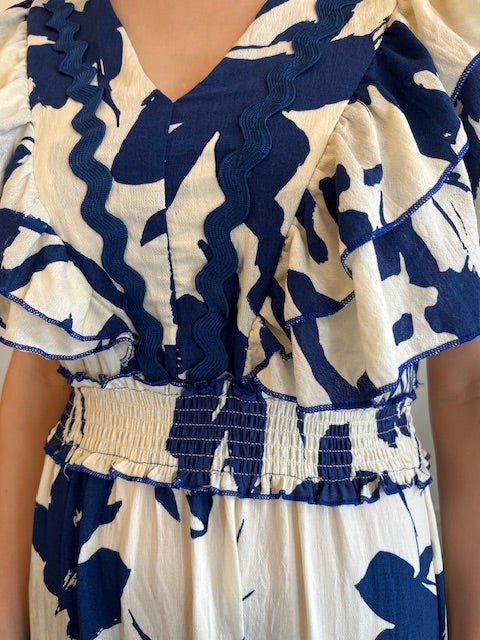 Petal print dress