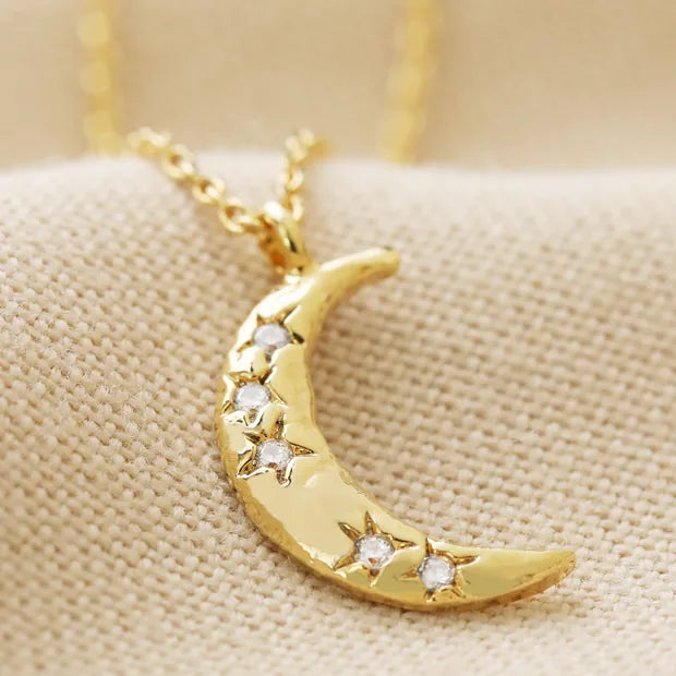 Crystal moon necklace