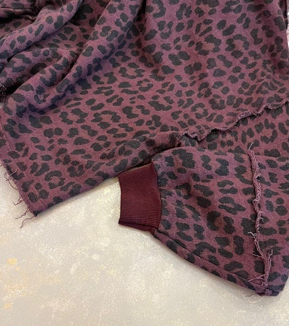 Leopard Print Cotton Sweatshirt