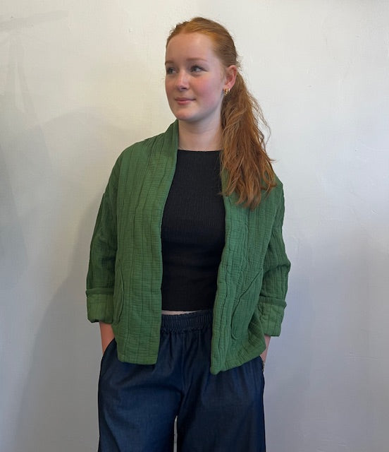 Plain Quilted Kimono Jacket