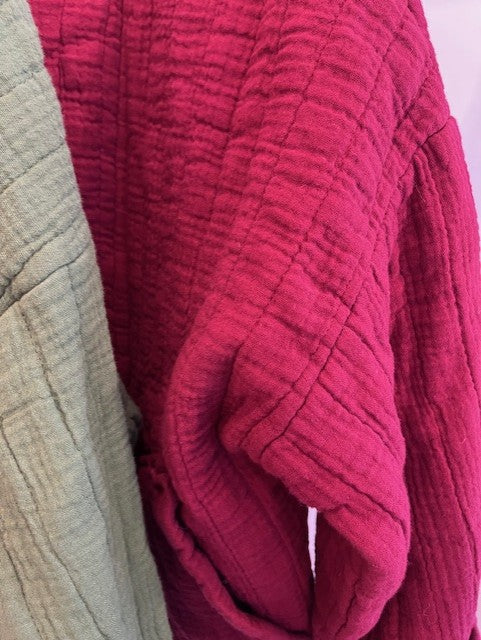 Plain Quilted Kimono Jacket