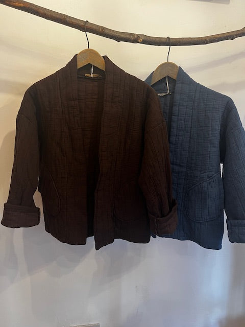 Plain Quilted Kimono Jacket