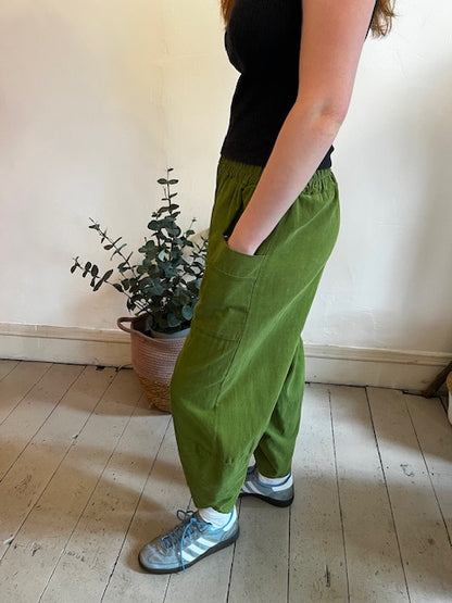 Corduroy Barrel Trousers