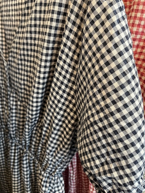Gingham midi dress