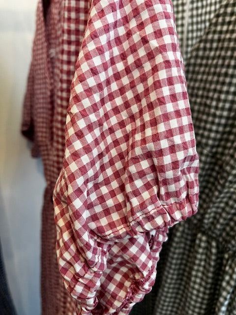 Gingham midi dress