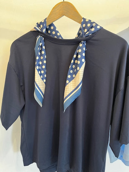 Tie neck jersey tee