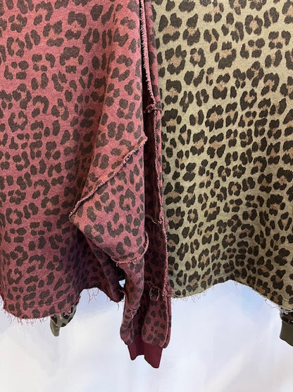 Leopard Print Cotton Sweatshirt