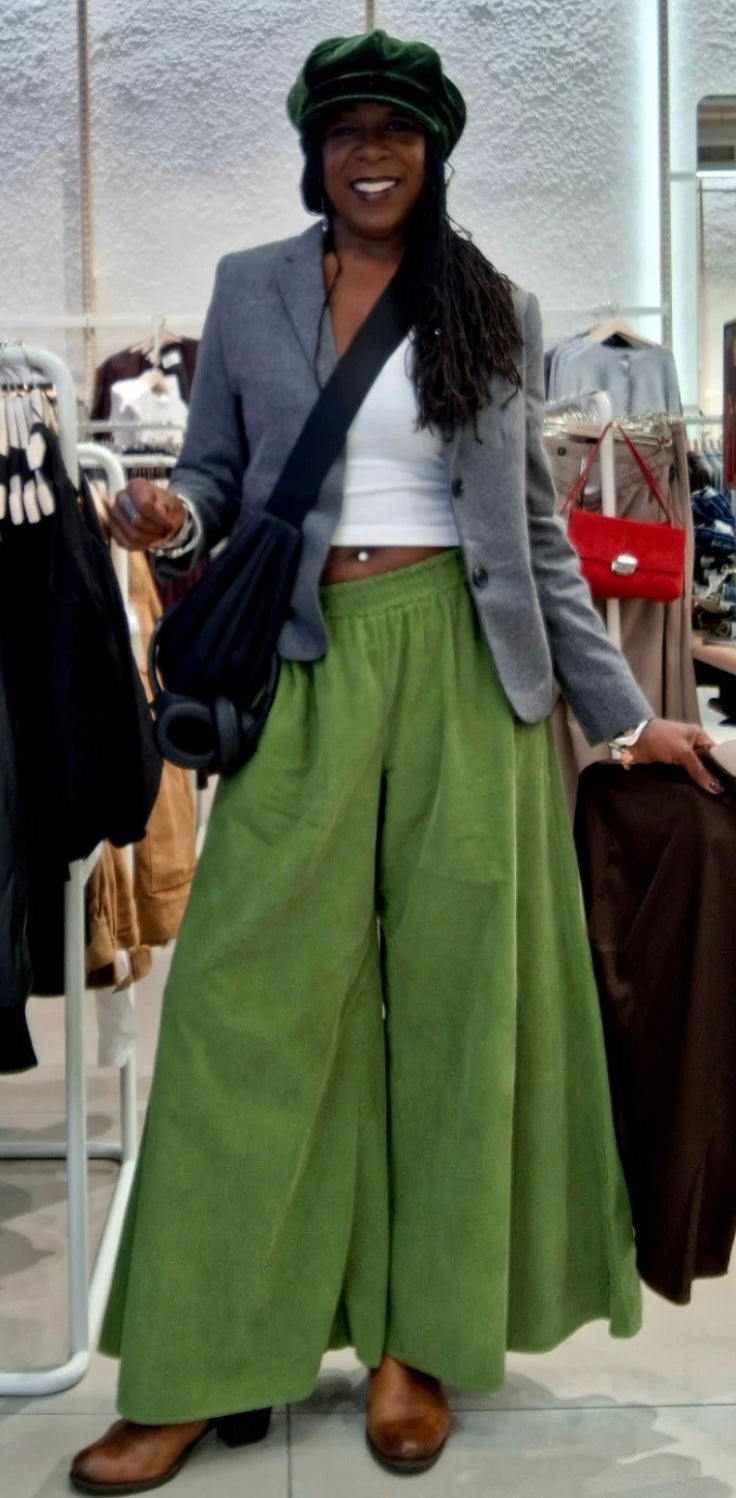Wide leg corduroy