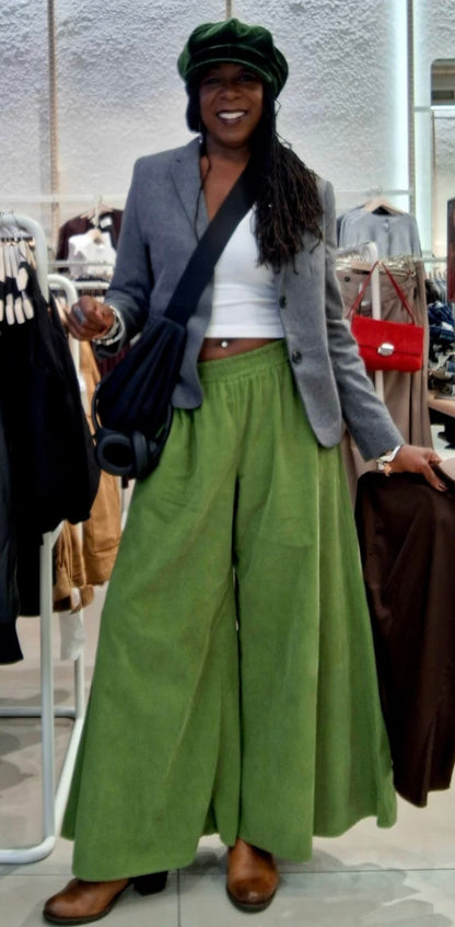 Wide leg corduroy