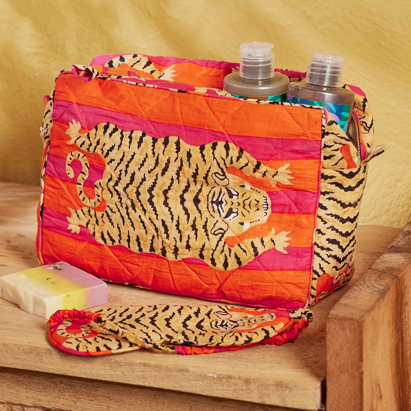 Tiger Stripe Wash Bag
