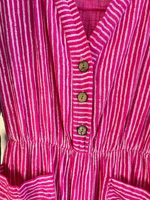 Striped Cotton Jumpsuit