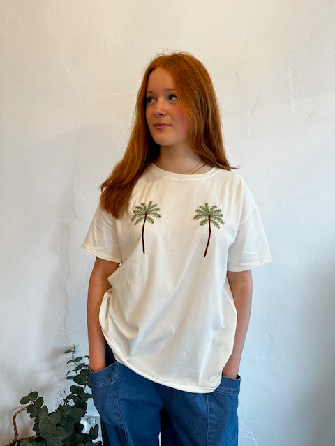 Embroidered palm t-shirt