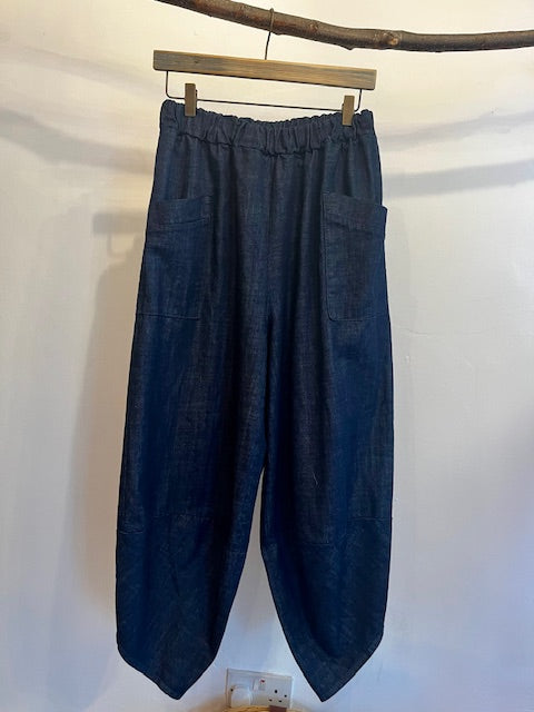 Denim Barrel Trousers