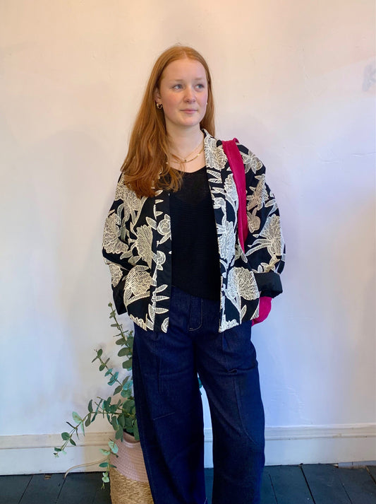 Embroidered Kimono Jacket