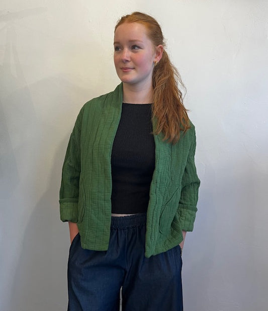 Plain Quilted Kimono Jacket