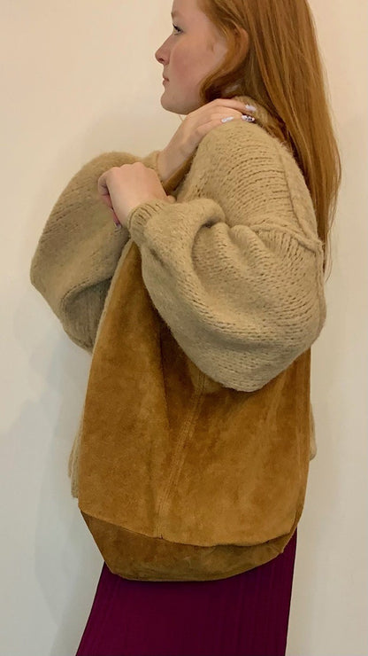 Suede Tote Bag
