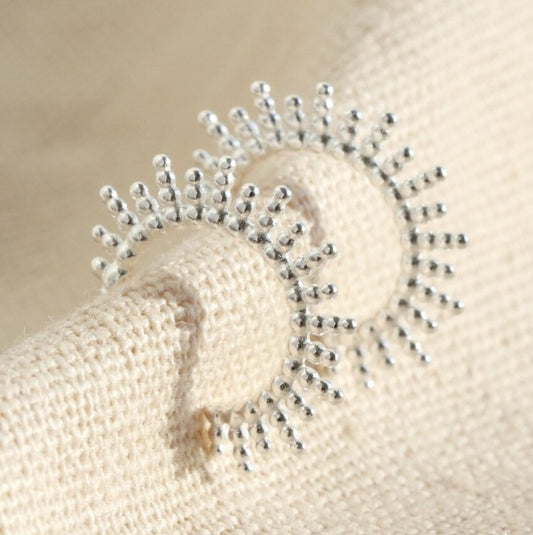 Lisa Angel Sterling Silver Sunbeam Hoop Earrings