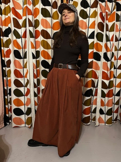 Corduroy wide leg trousers