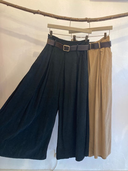 Corduroy wide leg trousers